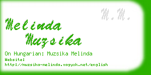 melinda muzsika business card